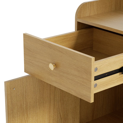 Modern Compact Wardrobe with Mirror, Adjustable Shelves & Hooks, Storage Cabinet for Bedroom