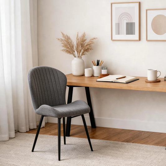 Gray Upholstered Dining Chairs (Set of 2)