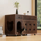 Hidden Cat Litter Box Cabinet with Storage, Walnut Wood Finish, 100cm