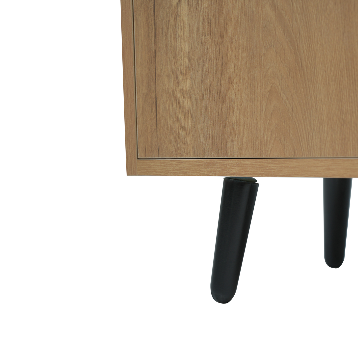 Modern Natural Shoe Storage Bench with 3 Doors, Adjustable Shelves, 100cm