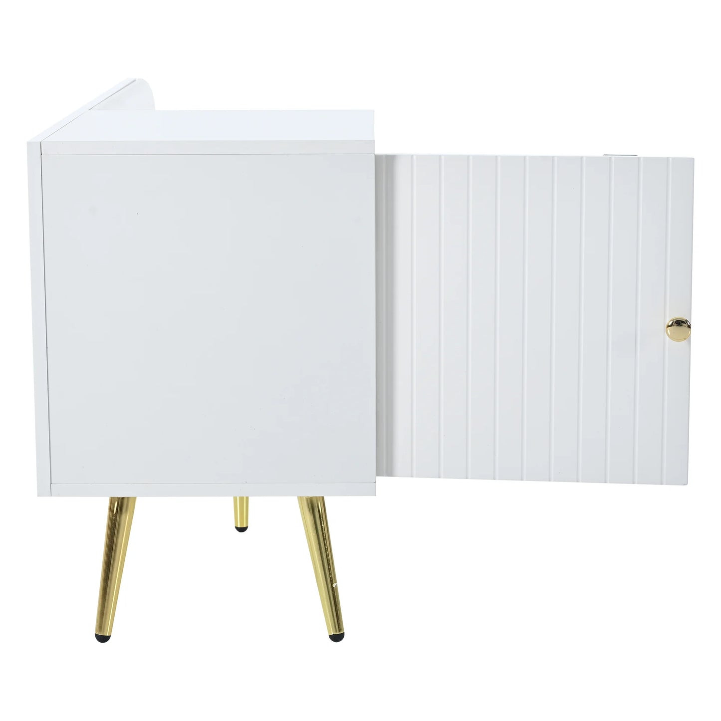 Modern White Shoe Storage Bench with Seat, Backrest & Storage