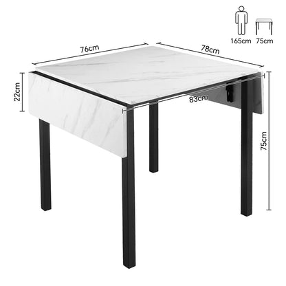 Folding kitchen table for 2–4 people White