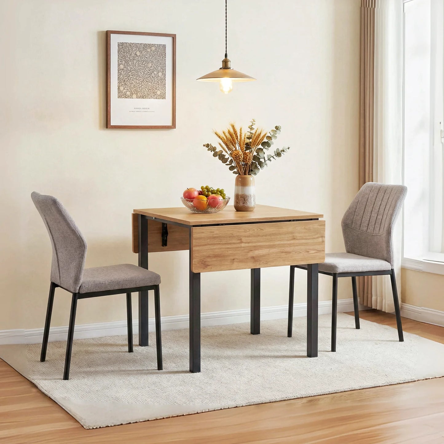 Folding kitchen table for 2–4 people Holzfarbe