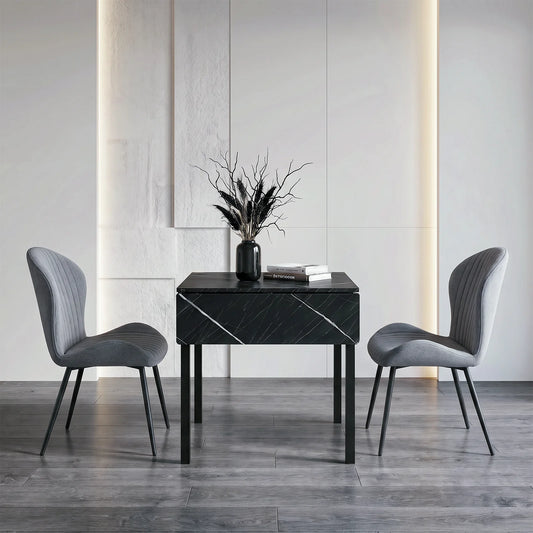 Folding kitchen table for 2–4 people Black