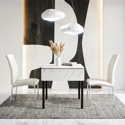 Folding kitchen table for 2–4 people White