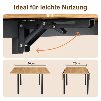 Folding kitchen table for 2–4 people Holzfarbe