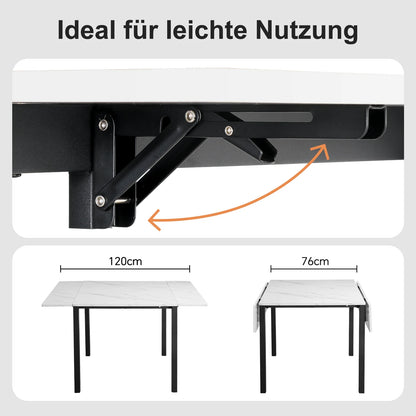 Folding kitchen table for 2–4 people White