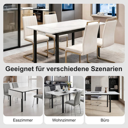 Folding kitchen table for 2–4 people White