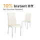 Beige Faux Leather Dining Chairs (Set of 2)
