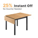 Folding kitchen table for 2–4 people wood tone