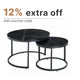 Tables basses gigognes rondes en marbre noir