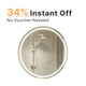 Round Bathroom Mirror with 3 Color Temperature Settings，Diameter 60 cm