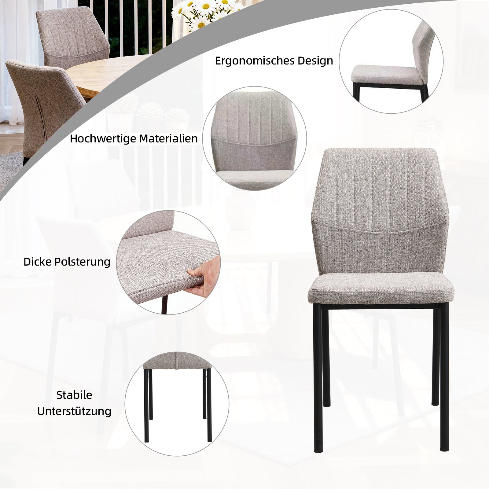 Experience lasting comfort and sturdy support with this versatile chair. It features an ergonomic backrest, rust-resistant legs with a 150kg capacity, and easy assembly, making it perfect for any room.