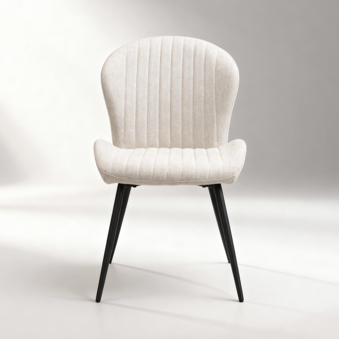 Dining Chairs Set of 2, Modern Dining Room Chairs Comfy Backrest Thick Upholstered Kitchen Chairs with Metal Legs,Beige.