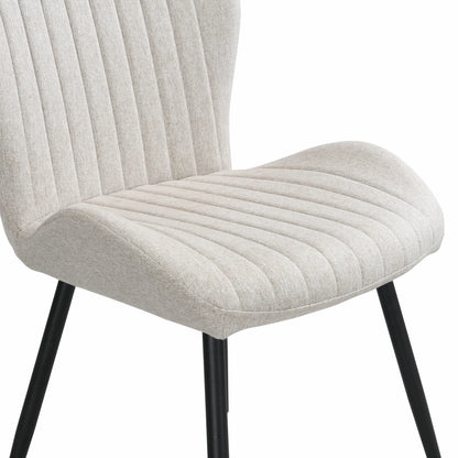 Dining Chairs Set of 2, Modern Dining Room Chairs Comfy Backrest Thick Upholstered Kitchen Chairs with Metal Legs,Beige.