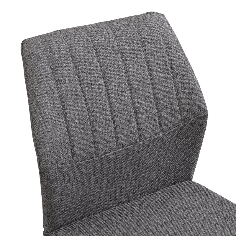 Ergonomic desk chair with contoured backrest and stable metal legs.
Durable dining chair with 150kg weight capacity and rust-resistant frame.