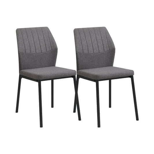 Ergonomic desk chair with contoured backrest and stable metal legs.
Durable dining chair with 150kg weight capacity and rust-resistant frame.