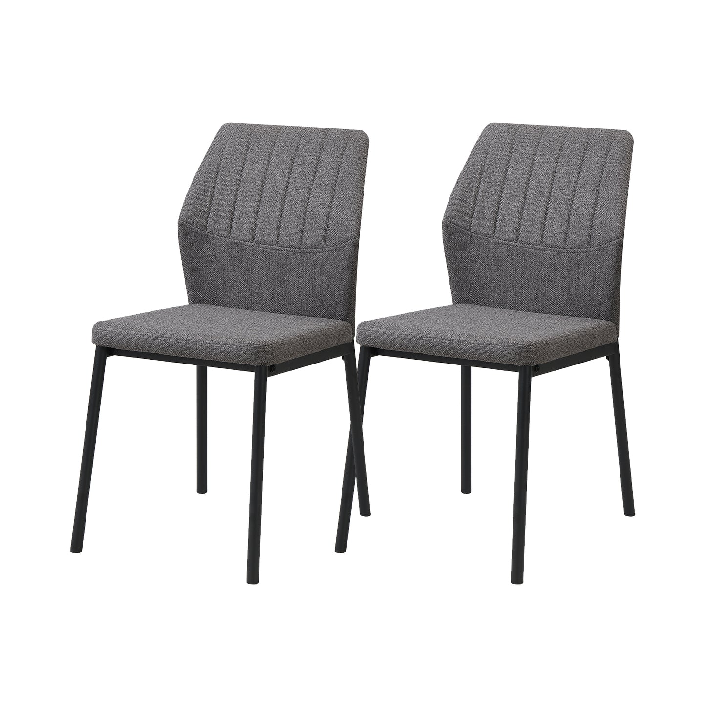 Ergonomic desk chair with contoured backrest and stable metal legs.
Durable dining chair with 150kg weight capacity and rust-resistant frame.