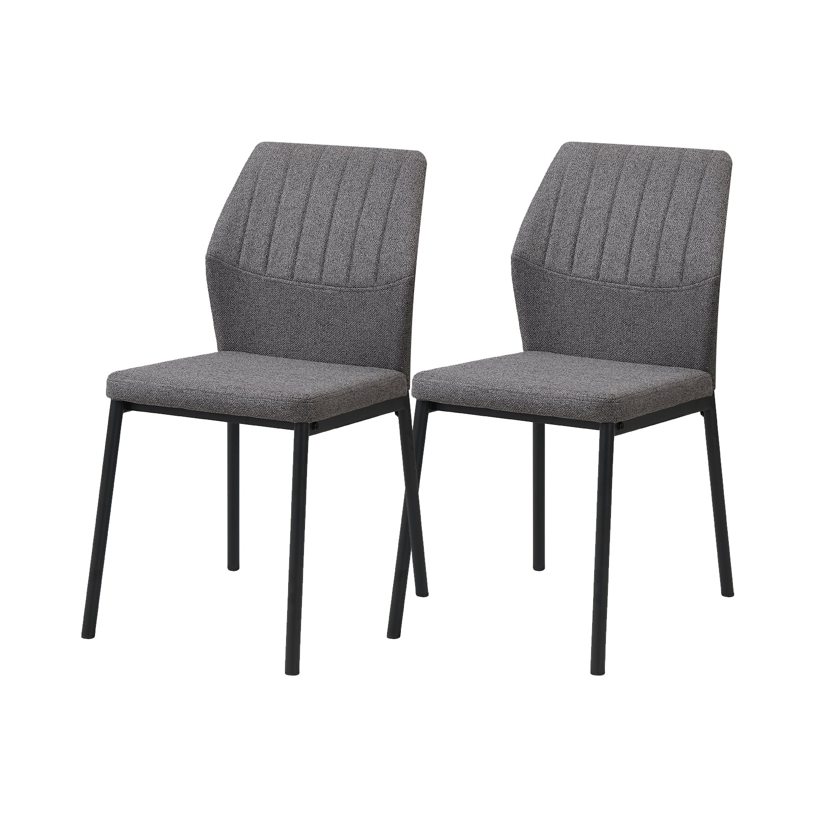 Ergonomic desk chair with contoured backrest and stable metal legs.
Durable dining chair with 150kg weight capacity and rust-resistant frame.