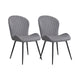 Dining Chairs Set of 2, Modern Dining Room Chairs Comfy Backrest Thick Upholstered Kitchen Chairs with Metal Legs,Gray.