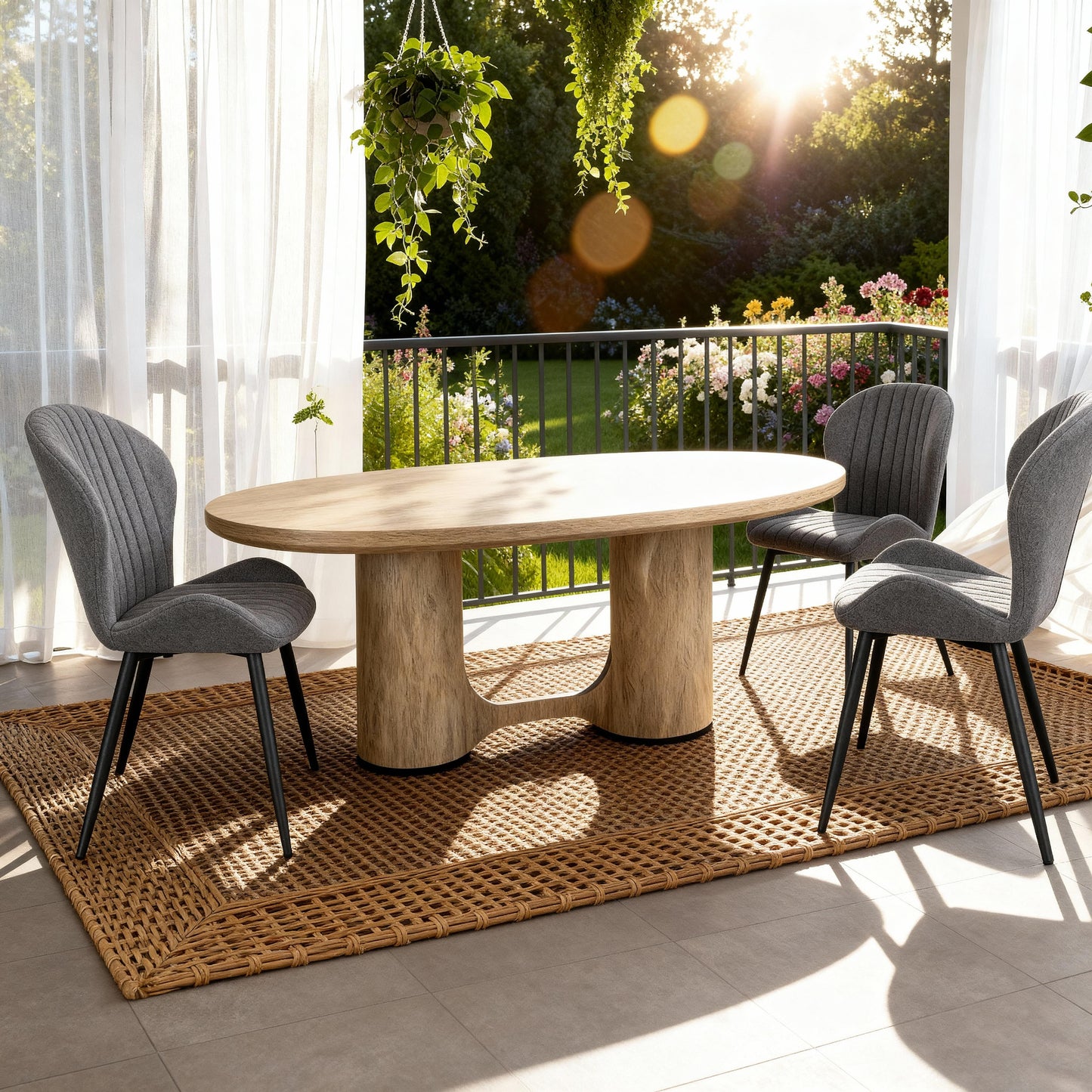 Dining Chairs Set of 2, Modern Dining Room Chairs Comfy Backrest Thick Upholstered Kitchen Chairs with Metal Legs,Gray.