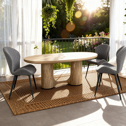 Dining Chairs Set of 2, Modern Dining Room Chairs Comfy Backrest Thick Upholstered Kitchen Chairs with Metal Legs,Gray.