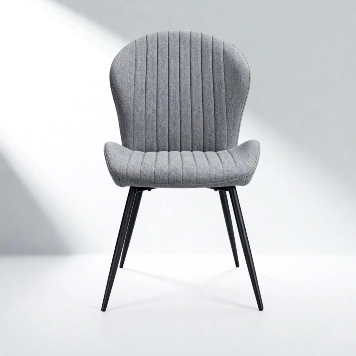 Dining Chairs Set of 2, Modern Dining Room Chairs Comfy Backrest Thick Upholstered Kitchen Chairs with Metal Legs,Gray.