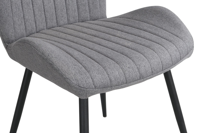 Dining Chairs Set of 2, Modern Dining Room Chairs Comfy Backrest Thick Upholstered Kitchen Chairs with Metal Legs,Gray.