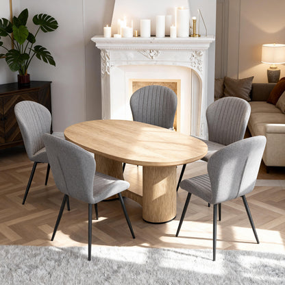 Dining Chairs Set of 2, Modern Dining Room Chairs Comfy Backrest Thick Upholstered Kitchen Chairs with Metal Legs,Gray.