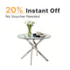Round Glass Dining Table with Cross Leg Base