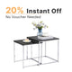 Black Glass  Square Nesting Coffee Tables