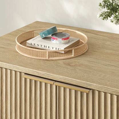Hidden Cat Litter Box Cabinet with Storage, Natural Wood Look